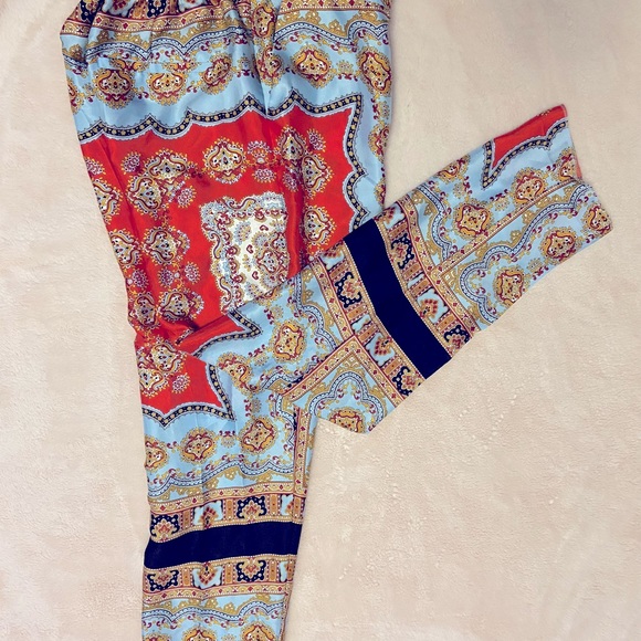 Zara silky bandana print pants - Picture 4 of 7